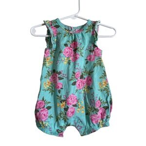 Bundles Baby Place one piece romper short sleeves green lightweight Size 3-6mo